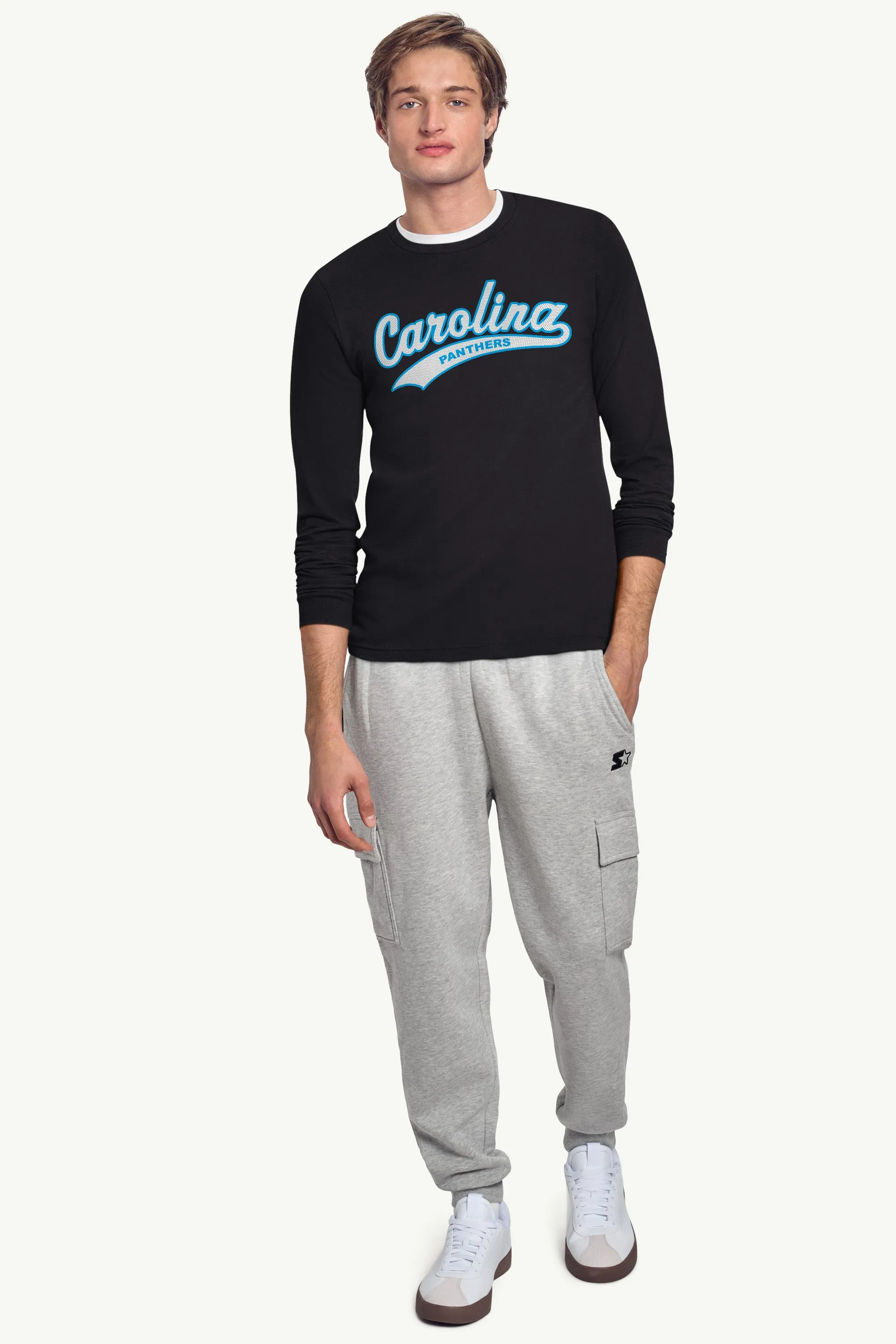 MENS CAROLINA PANTHERS TAILSWEEP LONG SLEEVE T SHIRT sold by Starter product image thumbnail 3
