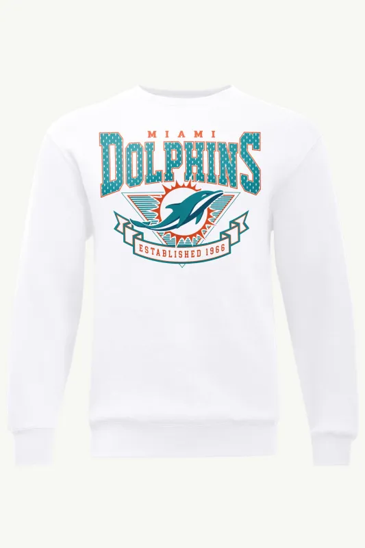 MENS MIAMI DOLPHINS 80's INSPIRED SWEATSHIRT made by Starter