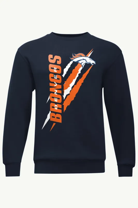MENS DENVER BRONCOS COLOR SCRATCH SWEATSHIRT made by Starter