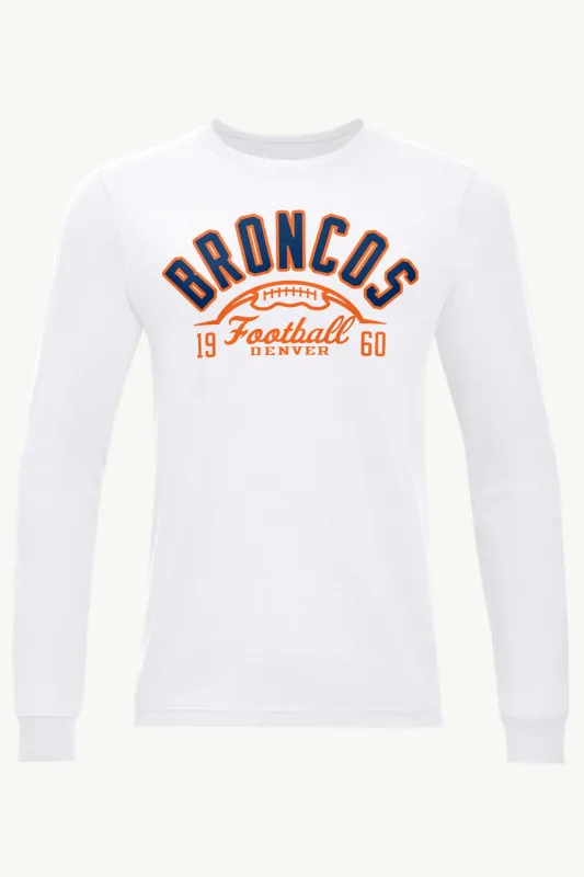 MENS DENVER BRONCOS HALF BALL LONG SLEEVE T SHIRT sold by Starter