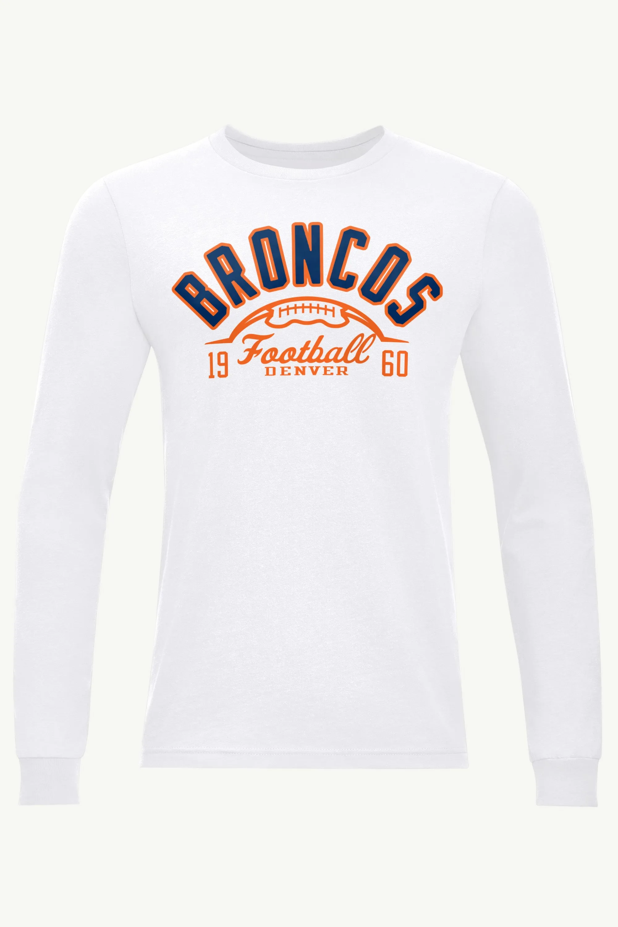 MENS DENVER BRONCOS HALF BALL LONG SLEEVE T SHIRT sold by Starter