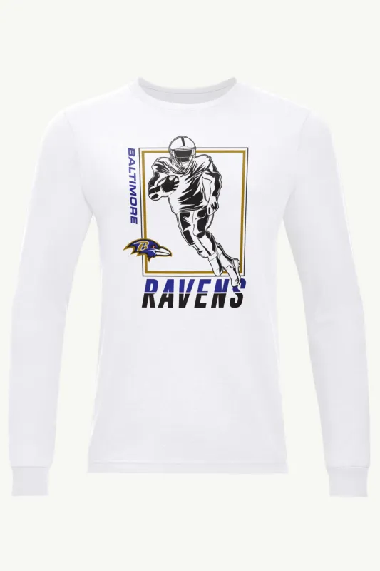 MENS BALTIMORE RAVENS PLAYER GRID LONG SLEEVE T SHIRT made by Starter