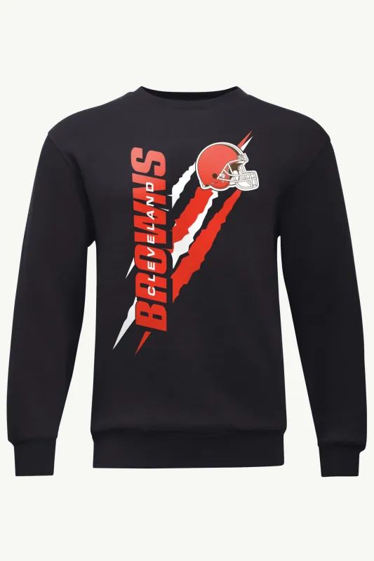 MENS CLEVELAND BROWNS COLOR SCRATCH SWEATSHIRT made by Starter