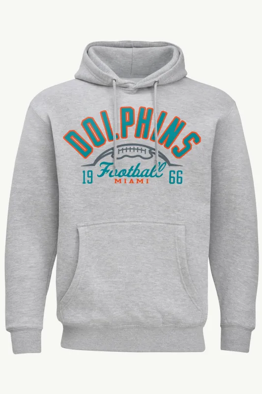 MENS MIAMI DOLPHINS HALF BALL HOODIE made by Starter