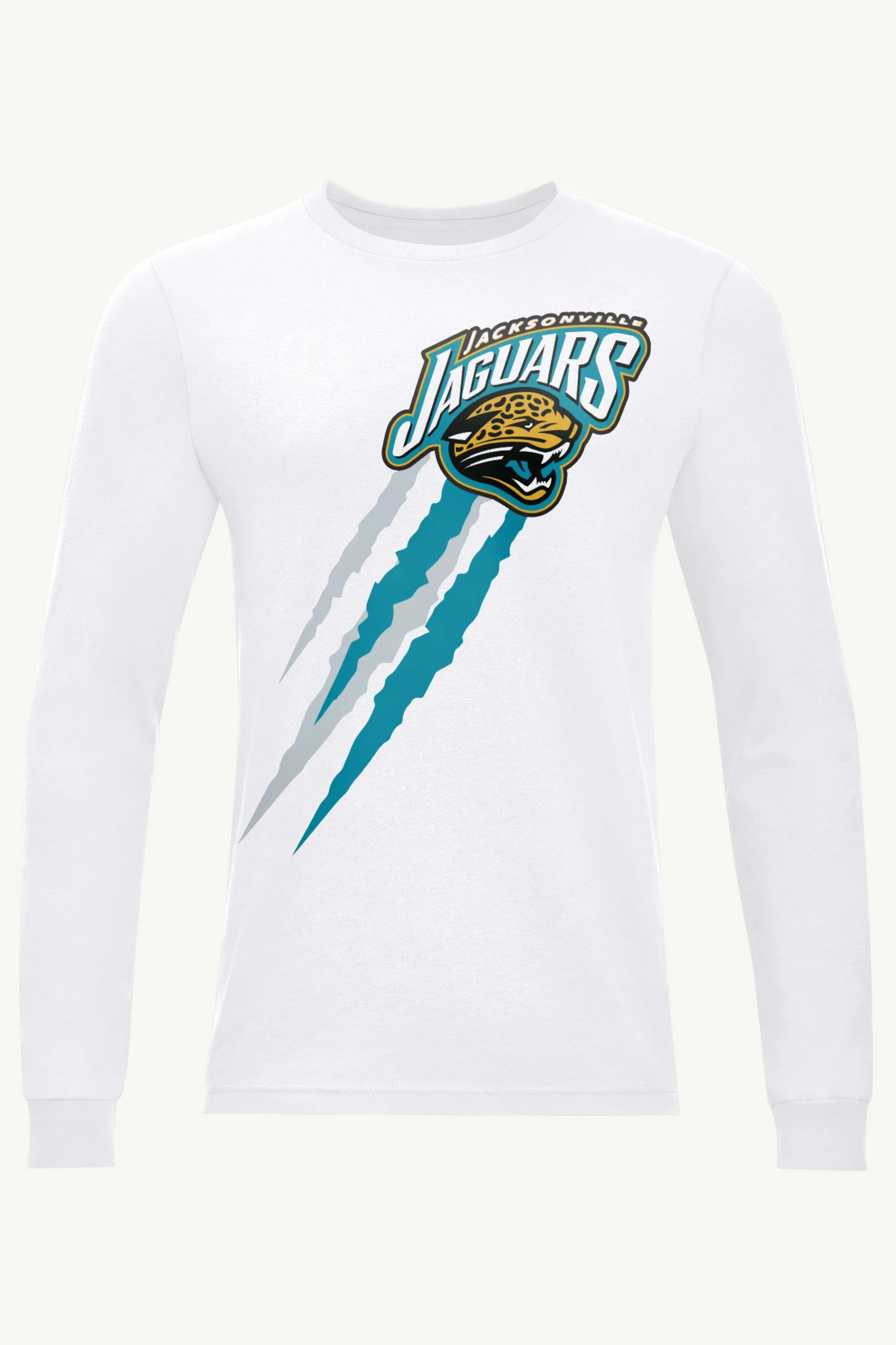 MENS JACKSONVILLE JAGUARS COLOR SCRATCH RETRO LONG SLEEVE T SHIRT sold by Starter