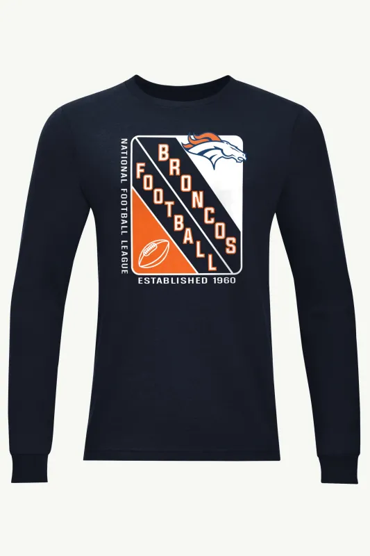 MENS DENVER BRONCOS SHIELD LOGO LONG SLEEVE T SHIRT sold by Starter