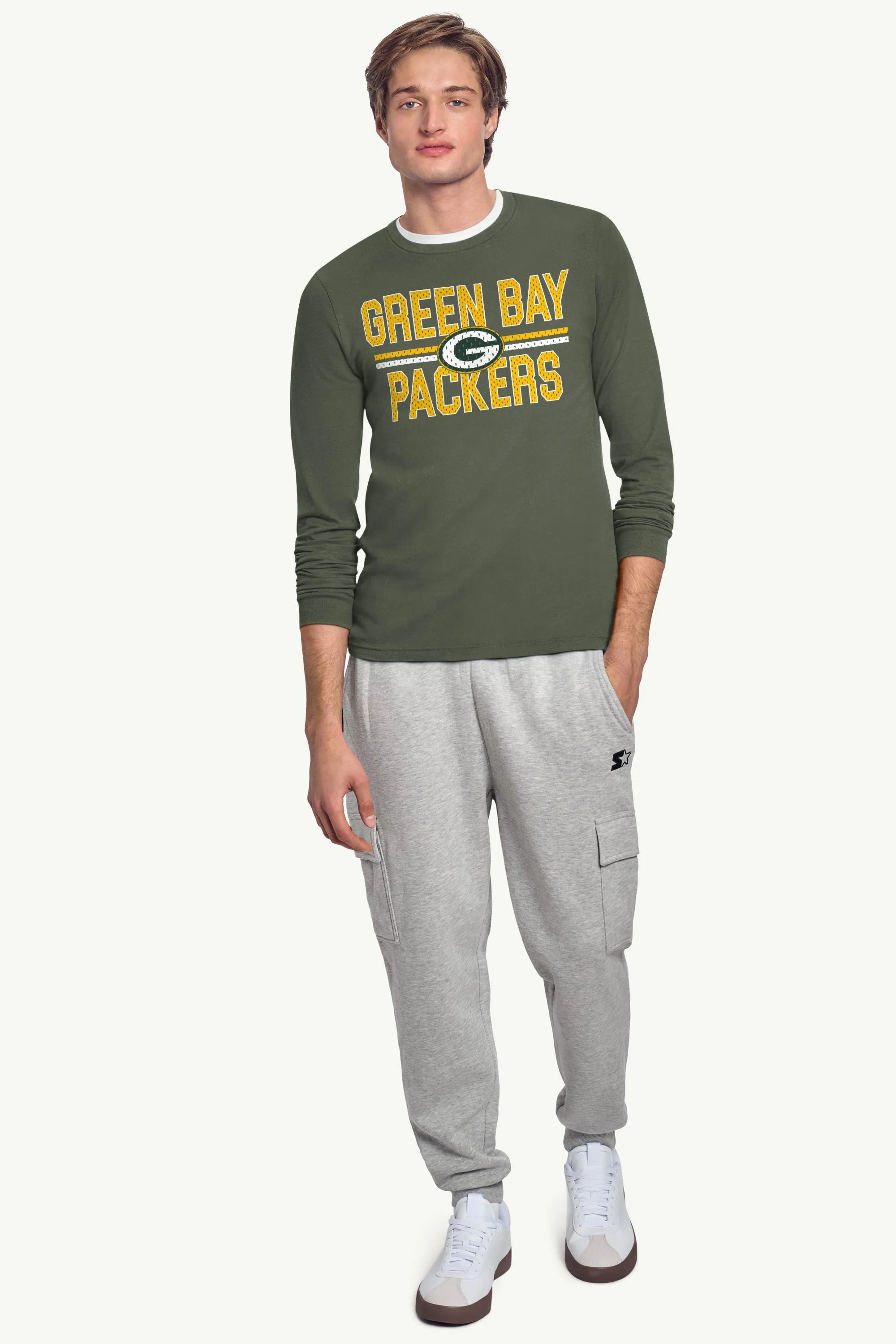 MENS GREEN BAY PACKERS MESH LOOK LONG SLEEVE T SHIRT sold by Starter product image thumbnail 3