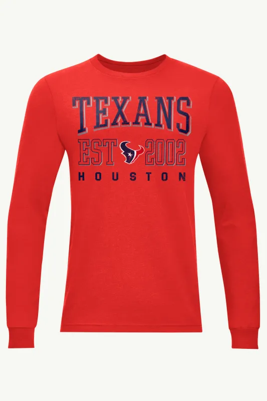 MENS HOUSTON TEXANS RETRO LONG SLEEVE T SHIRT sold by Starter