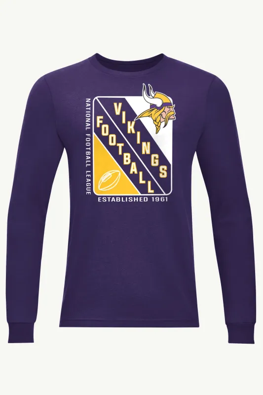 MENS MINNESOTA VIKINGS SHIELD LOGO LONG SLEEVE T SHIRT sold by Starter