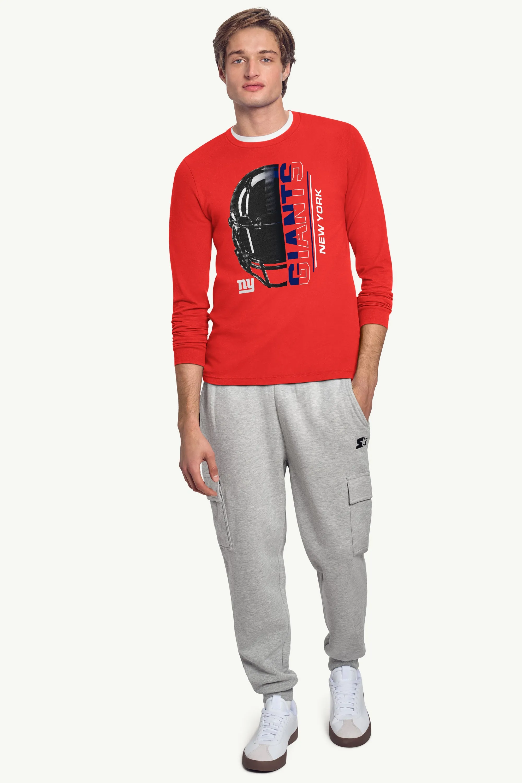 MENS NEW YORK GIANTS HALF HELMET LONG SLEEVE T SHIRT sold by Starter product image thumbnail 4