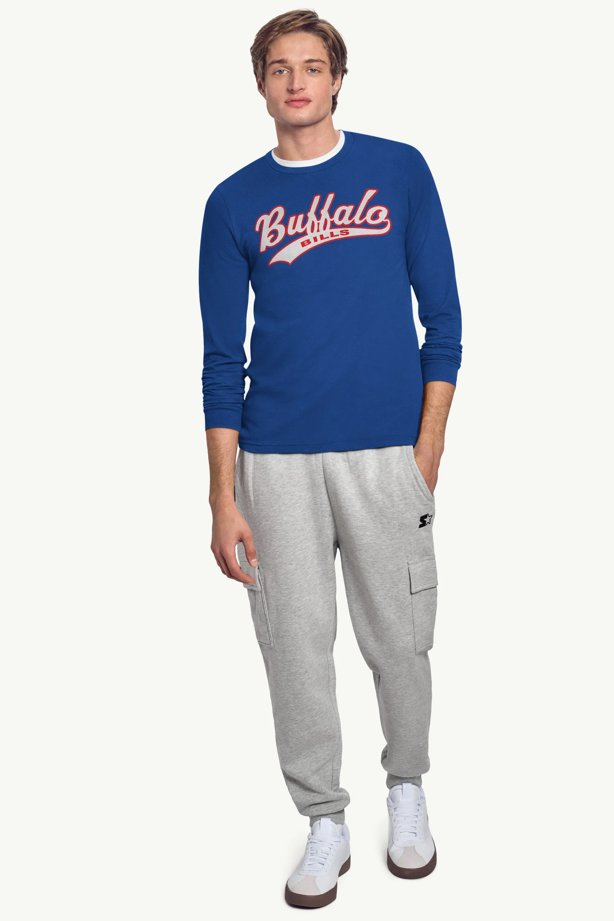 MENS BUFFALO BILLS TAILSWEEP LONG SLEEVE T SHIRT sold by Starter product image thumbnail 3