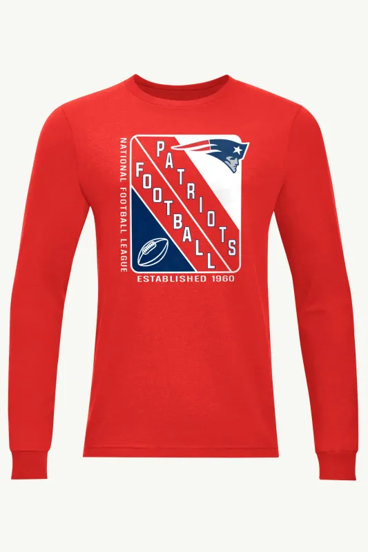 MENS NEW ENGLAND PATRIOTS SHIELD LOGO LONG SLEEVE T SHIRT sold by Starter