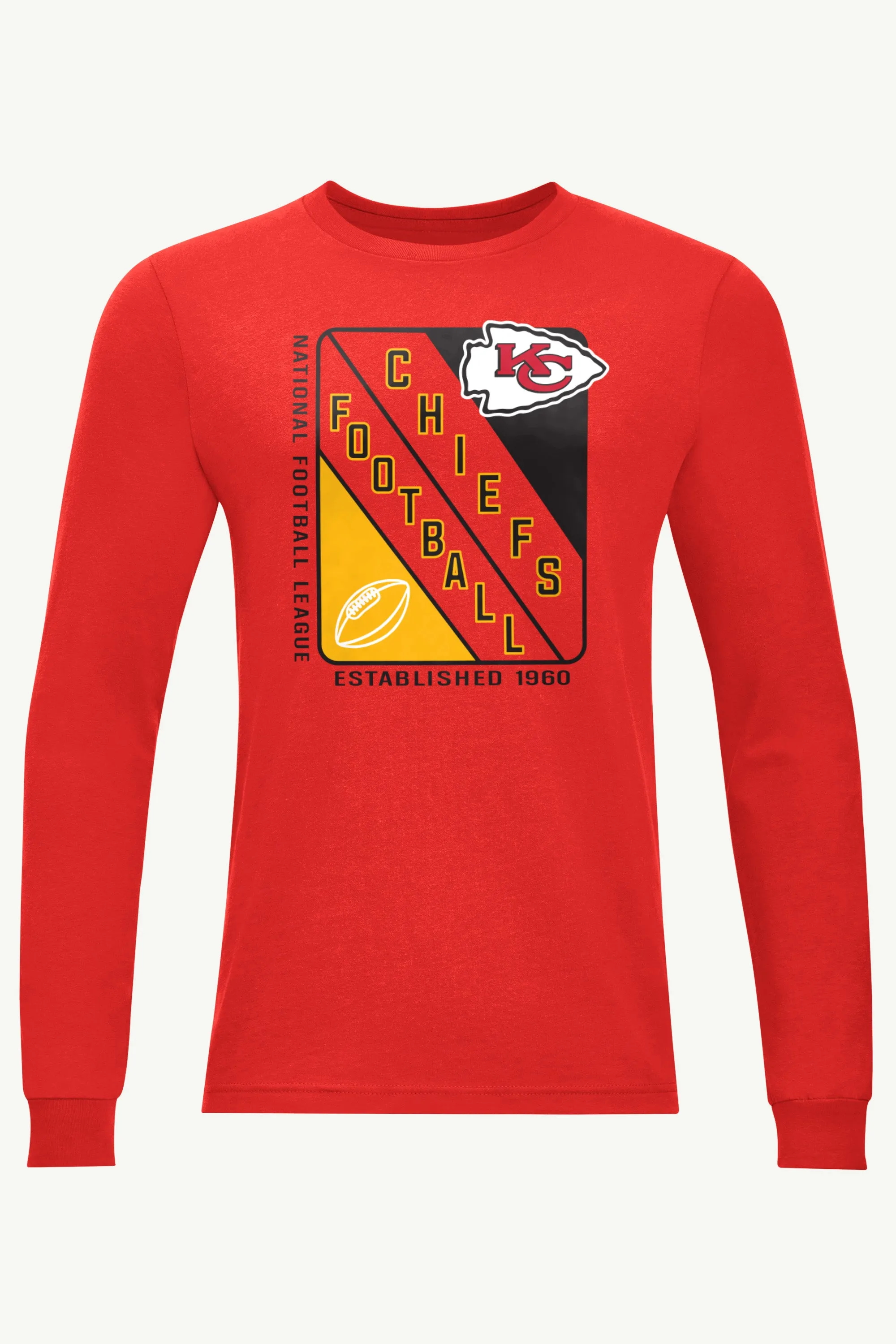 MENS KANSAS CITY CHIEFS SHIELD LOGO LONG SLEEVE T SHIRT sold by Starter
