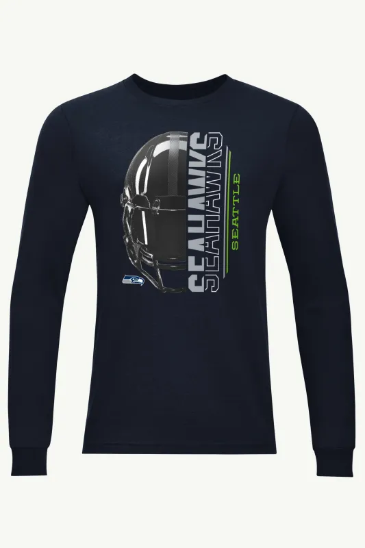 MENS SEATTLE SEAHAWKS HALF HELMET LONG SLEEVE T SHIRT sold by Starter