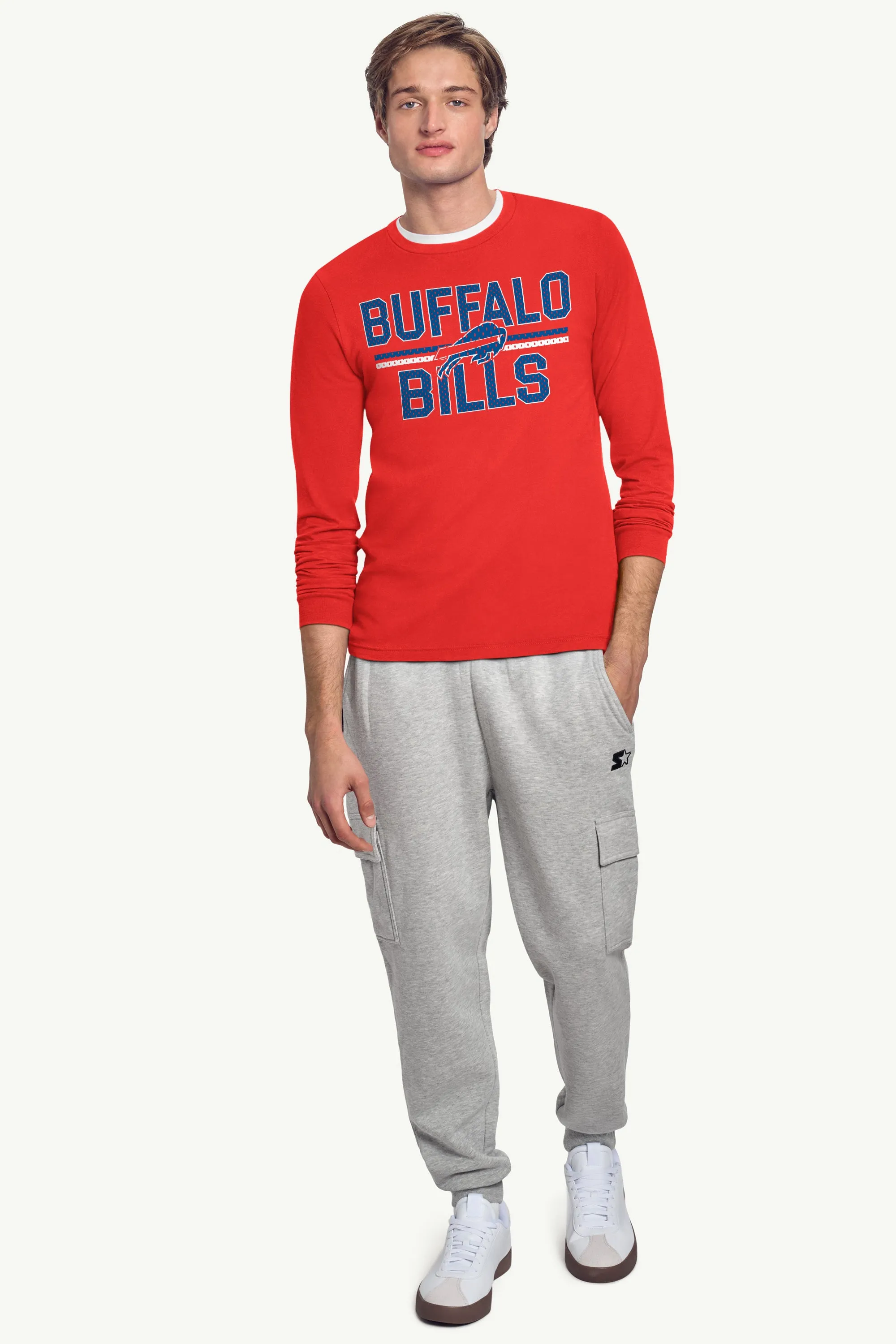 MENS BUFFALO BILLS MESH LOOK LONG SLEEVE T SHIRT sold by Starter product image thumbnail 3