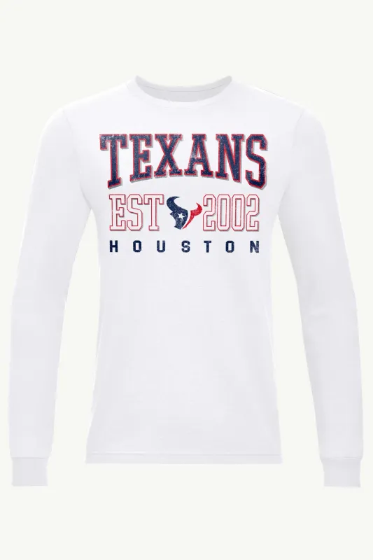 MENS HOUSTON TEXANS RETRO LONG SLEEVE T SHIRT sold by Starter