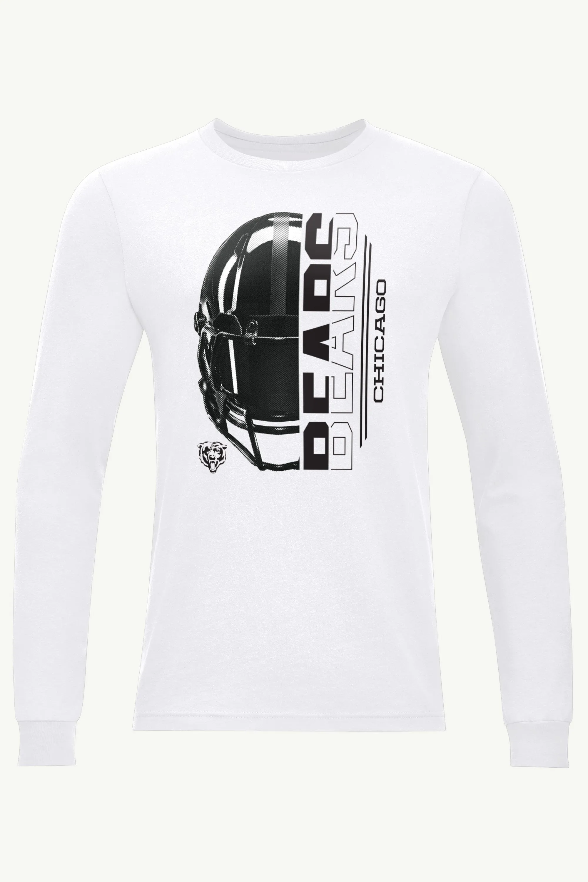MENS CHICAGO BEARS HALF HELMET LONG SLEEVE T SHIRT sold by Starter