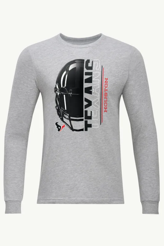 MENS HOUSTON TEXANS HALF HELMET LONG SLEEVE T SHIRT sold by Starter