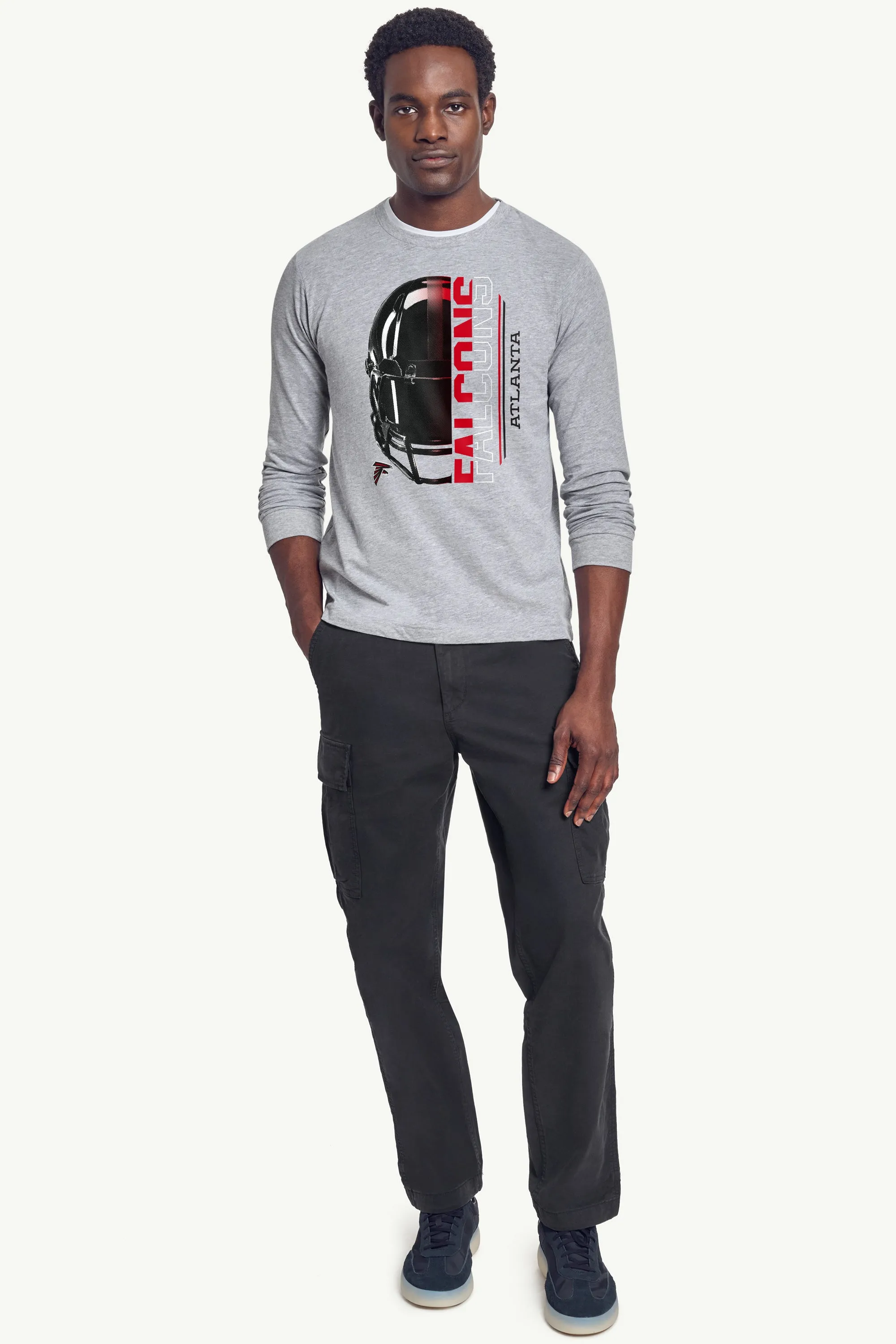 MENS ATLANTA FALCONS HALF HELMET LONG SLEEVE T SHIRT sold by Starter product image thumbnail 3