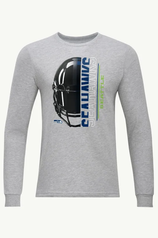MENS SEATTLE SEAHAWKS HALF HELMET LONG SLEEVE T SHIRT sold by Starter