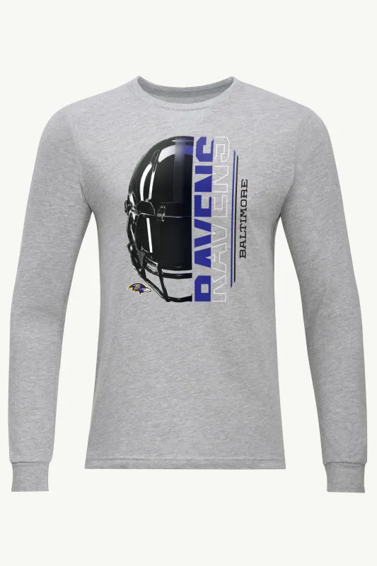 MENS BALTIMORE RAVENS HALF HELMET LONG SLEEVE T SHIRT sold by Starter
