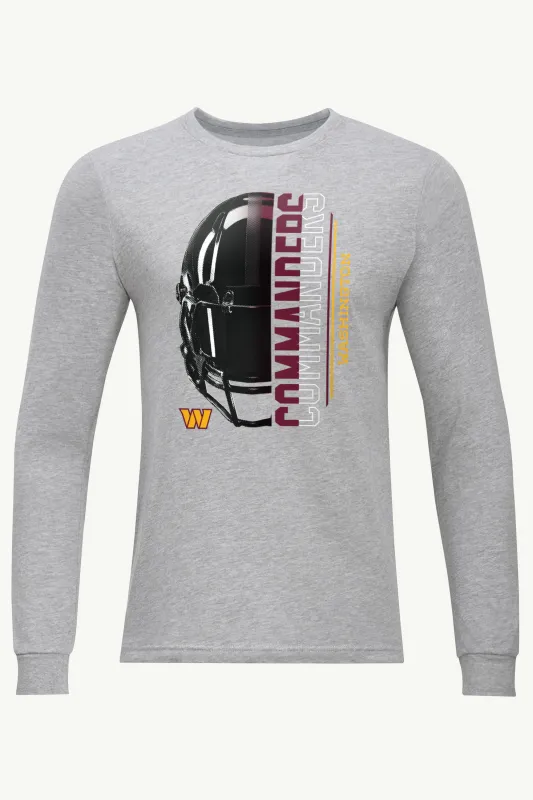 MENS WASHINGTON COMMANDERS HALF HELMET LONG SLEEVE T SHIRT sold by Starter