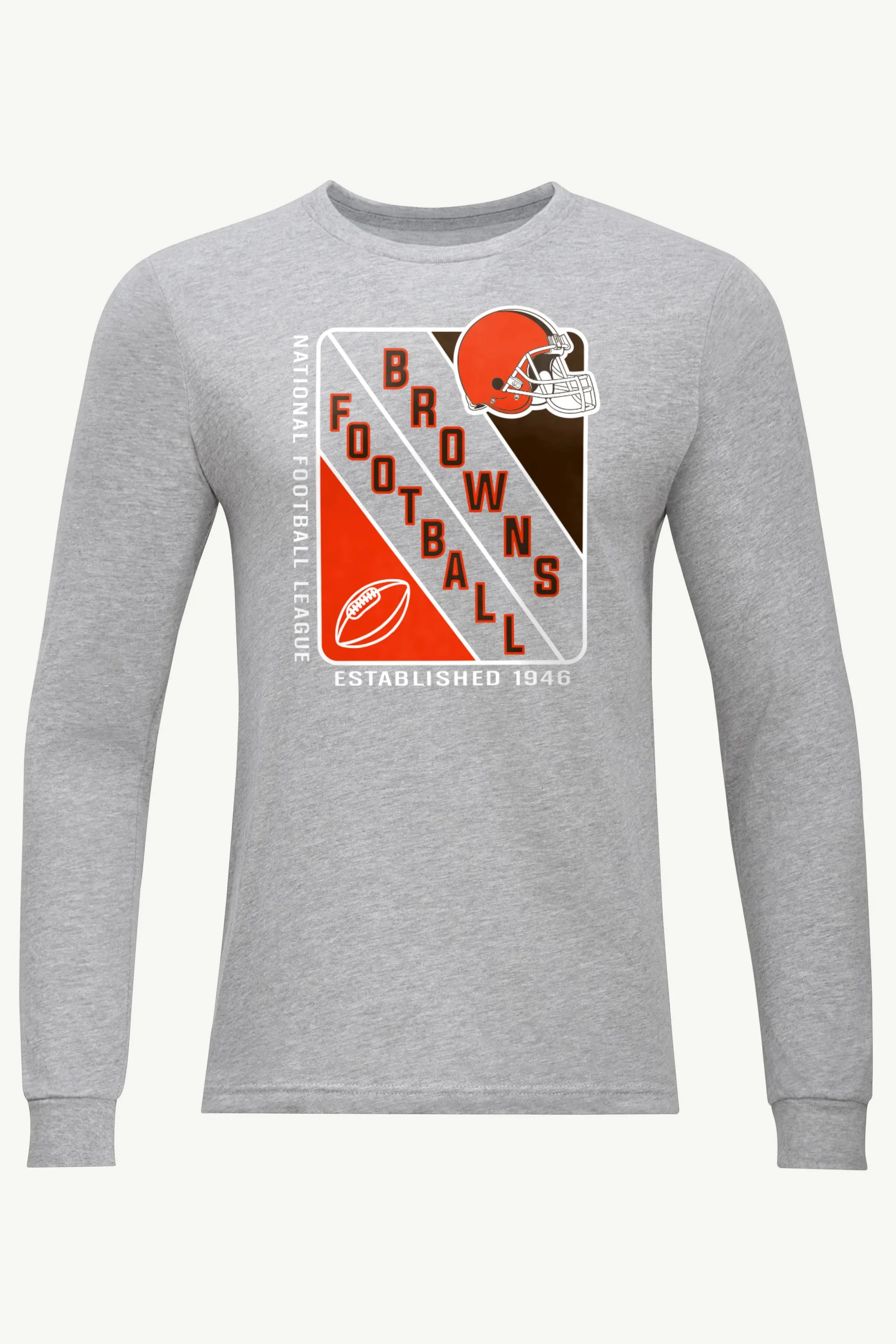 MENS CLEVELAND BROWNS SHIELD LOGO LONG SLEEVE T SHIRT sold by Starter