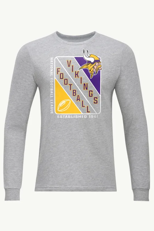 MENS MINNESOTA VIKINGS SHIELD LOGO LONG SLEEVE T SHIRT sold by Starter