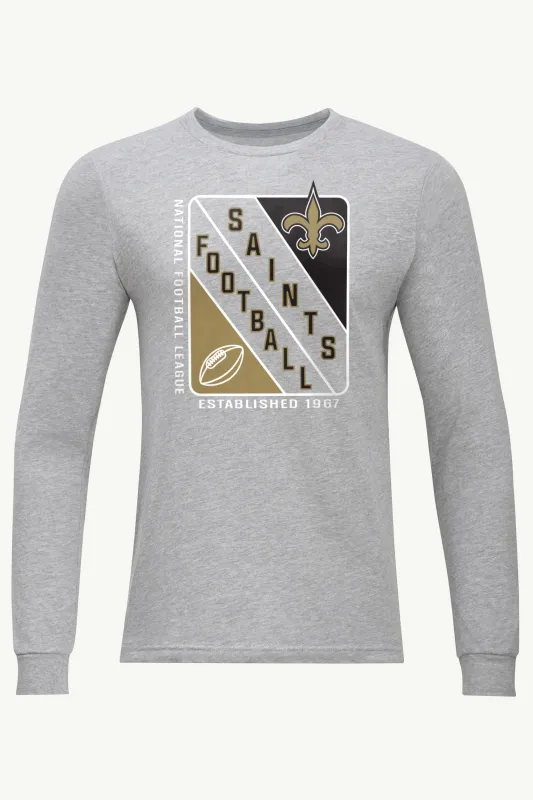 MENS NEW ORLEANS SAINTS SHIELD LOGO LONG SLEEVE T SHIRT sold by Starter
