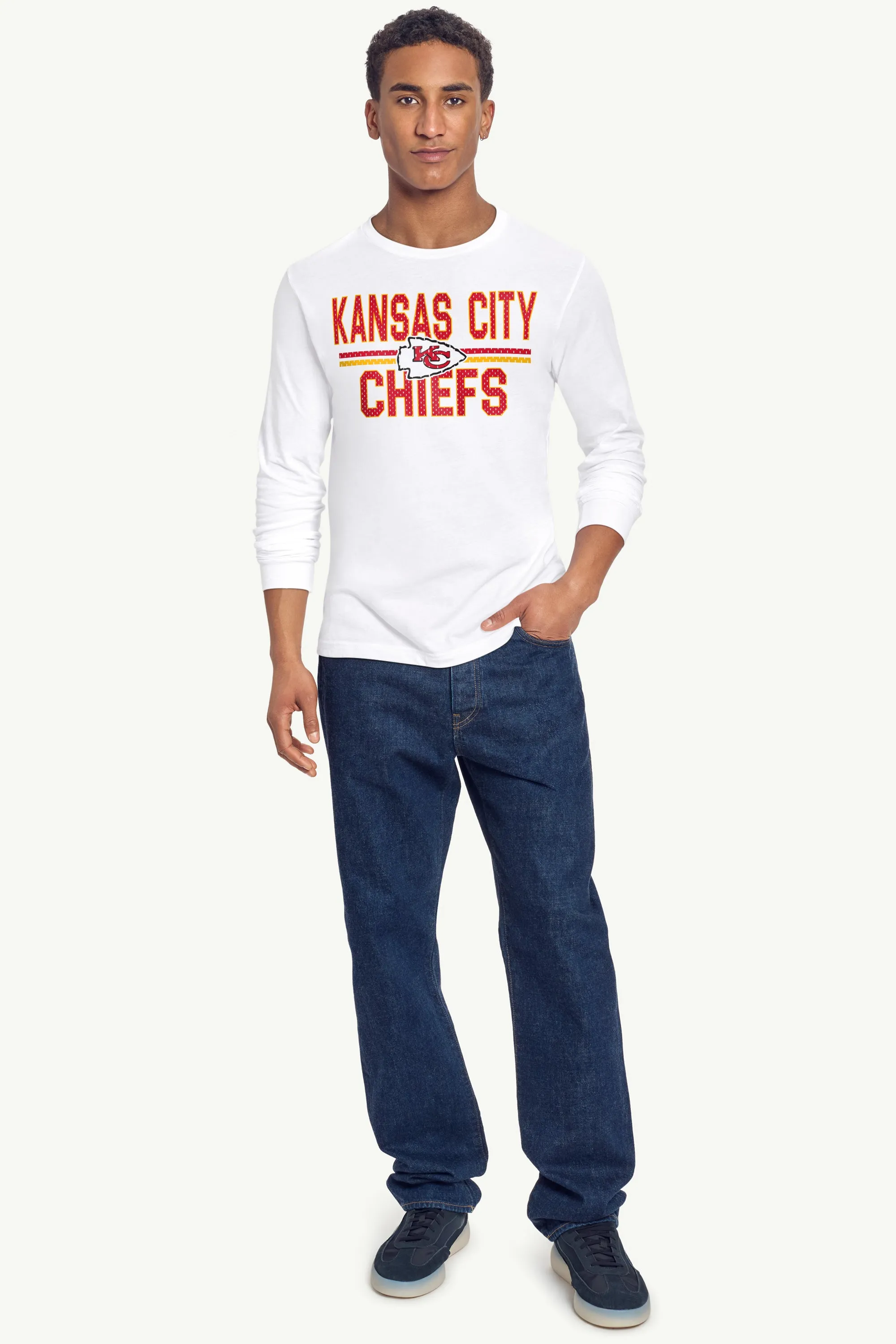 MENS KANSAS CITY CHIEFS MESH LOOK LONG SLEEVE T SHIRT sold by Starter product image thumbnail 3