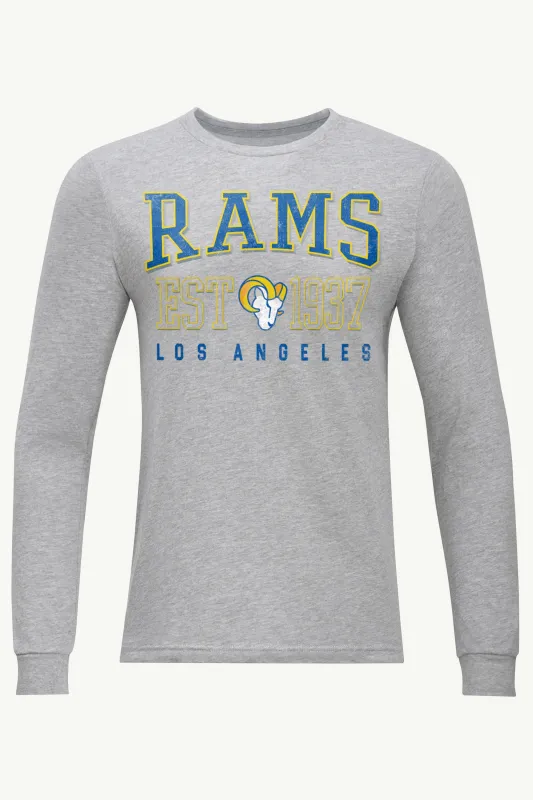 MENS LOS ANGELES RAMS RETRO LONG SLEEVE T SHIRT made by Starter