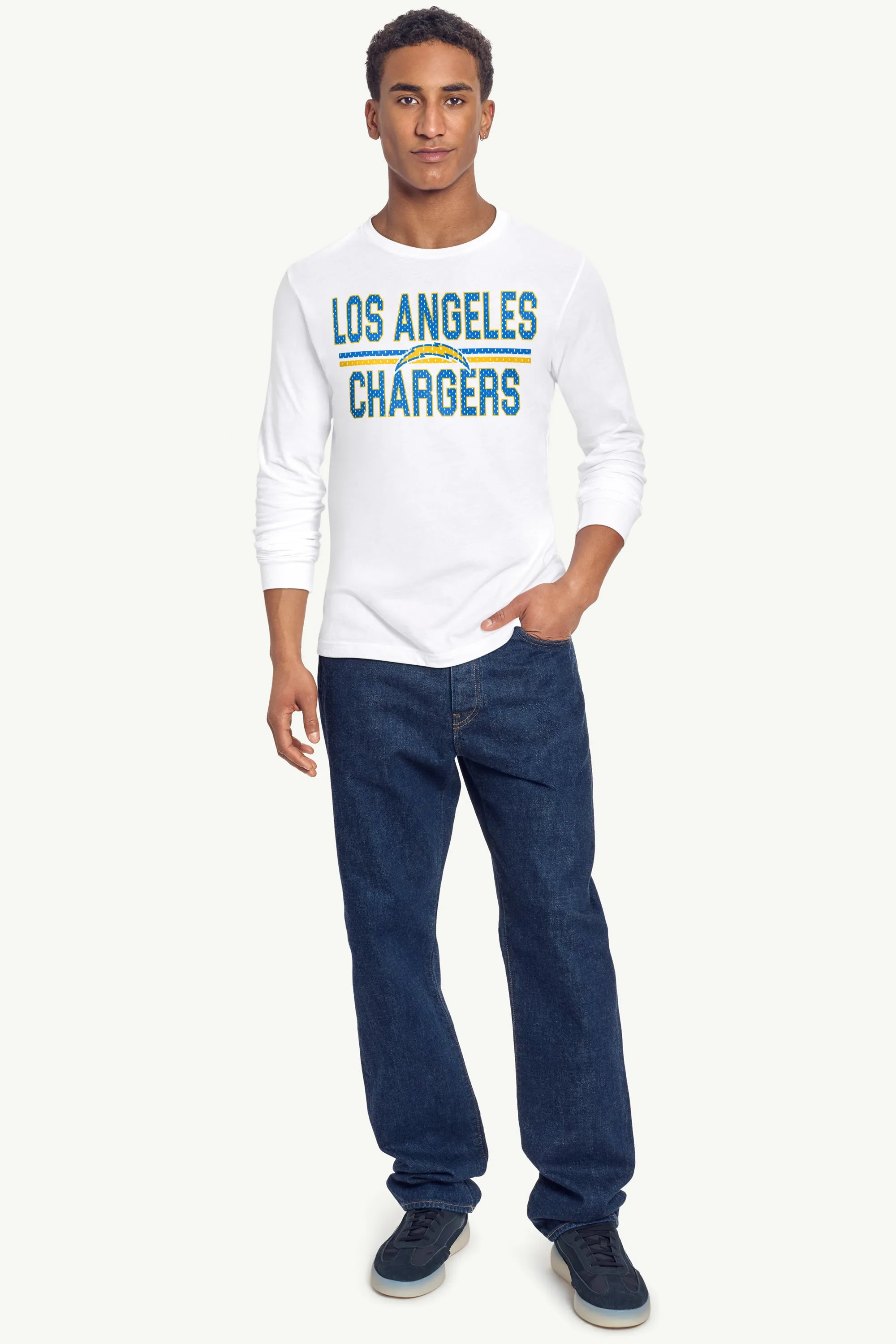 MENS LOS ANGELES CHARGERS MESH LOOK LONG SLEEVE T SHIRT sold by Starter product image thumbnail 3