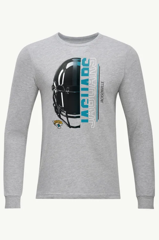 MENS JACKSONVILLE JAGUARS HALF HELMET LONG SLEEVE T SHIRT sold by Starter