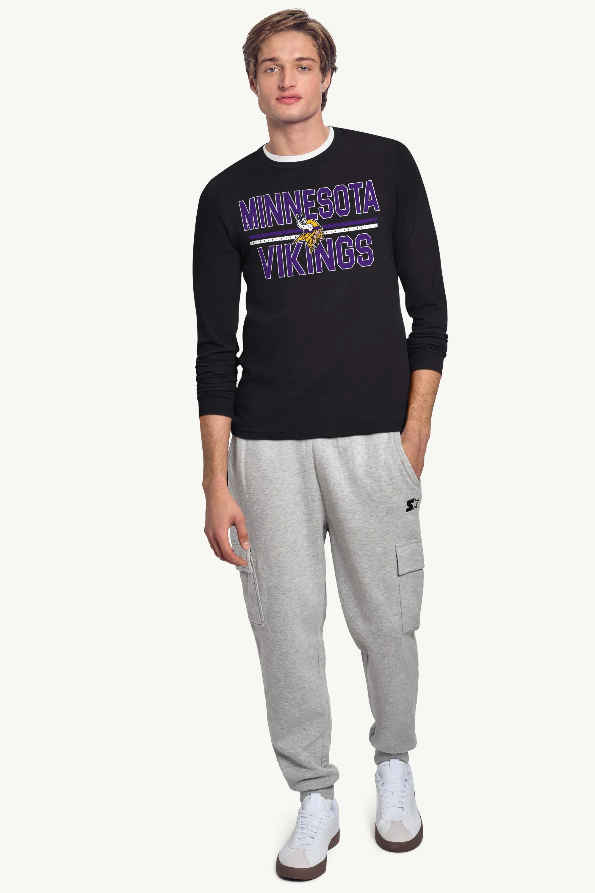 MENS MINNESOTA VIKINGS MESH LOOK LONG SLEEVE T SHIRT sold by Starter product image thumbnail 3