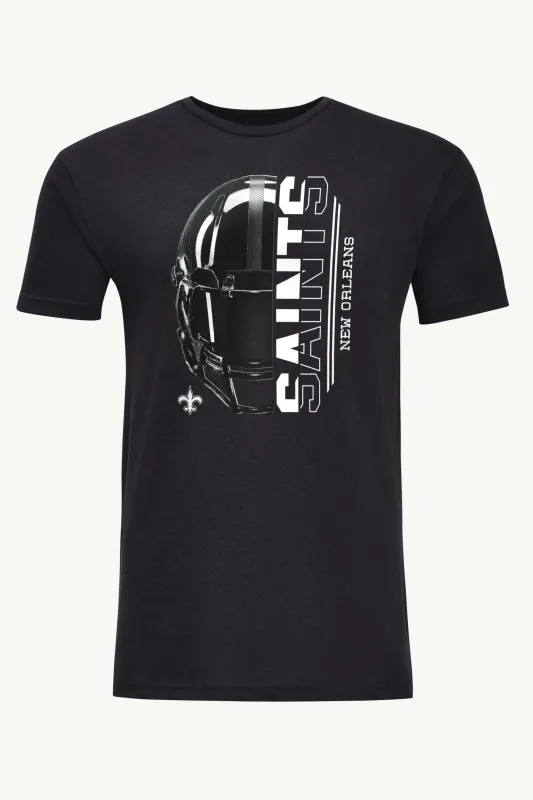 MENS NEW ORLEANS SAINTS HALF HELMET T SHIRT sold by Starter