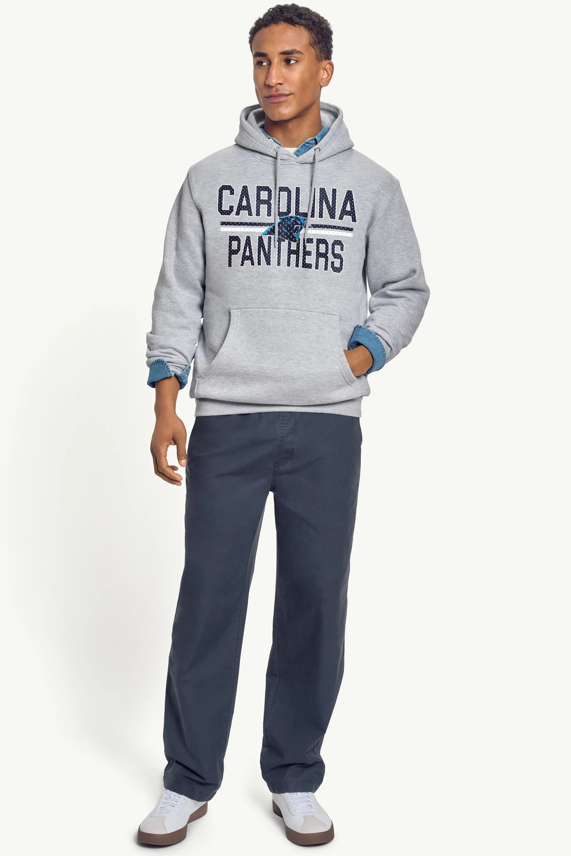MENS CAROLINA PANTHERS MESH LOOK HOODIE sold by Starter product image thumbnail 3