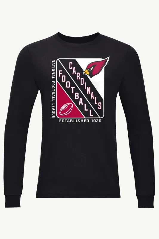 MENS ARIZONA CARDINALS SHIELD LOGO LONG SLEEVE T SHIRT made by Starter