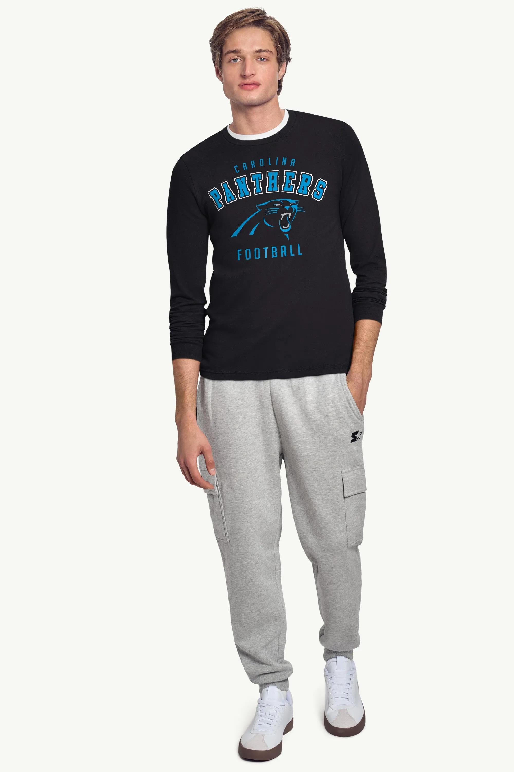 MENS CAROLINA PANTHERS LONG SLEEVE T SHIRT sold by Starter product image thumbnail 3