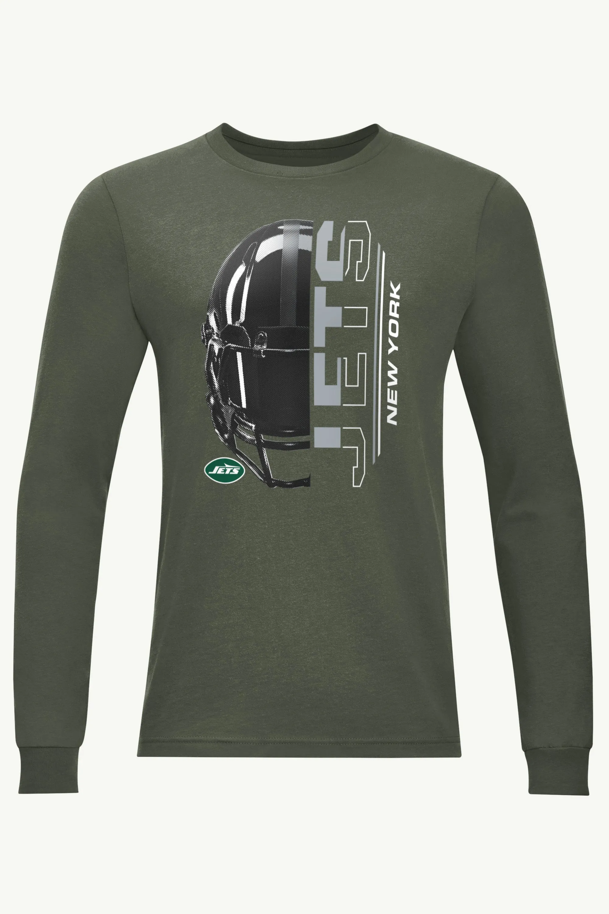 MENS NEW YORK JETS HALF HELMET LONG SLEEVE T SHIRT sold by Starter