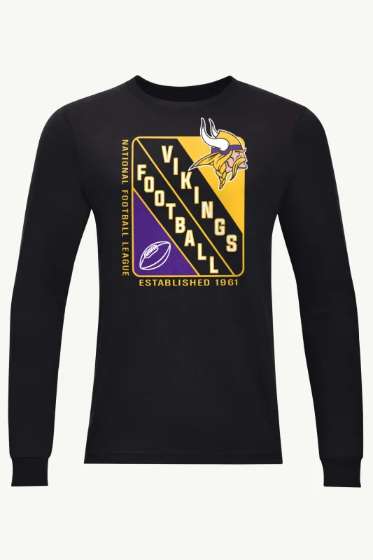 MENS MINNESOTA VIKINGS SHIELD LOGO LONG SLEEVE T SHIRT sold by Starter