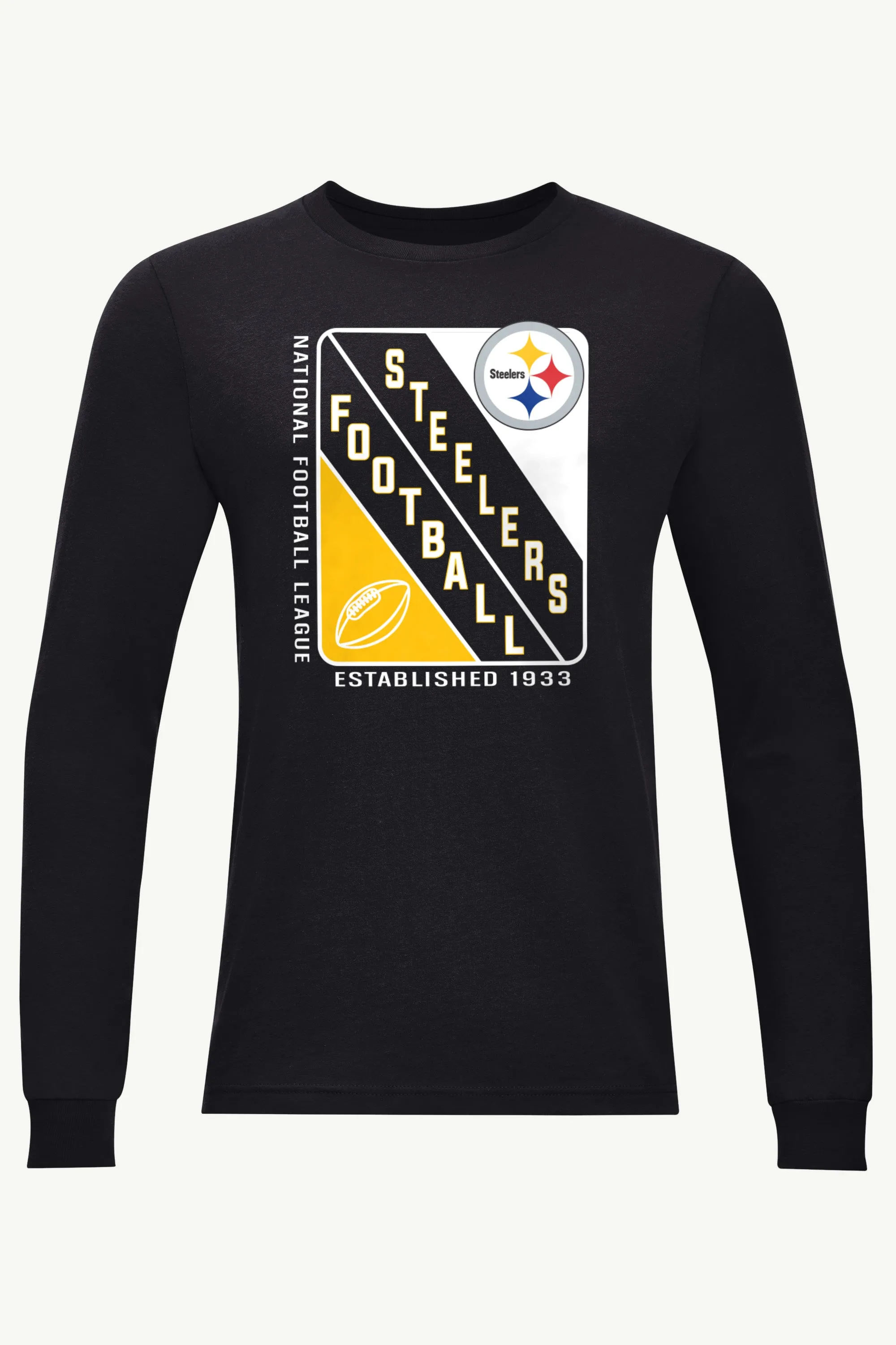MENS PITTSBURGH STEELERS SHIELD LOGO LONG SLEEVE T SHIRT sold by Starter