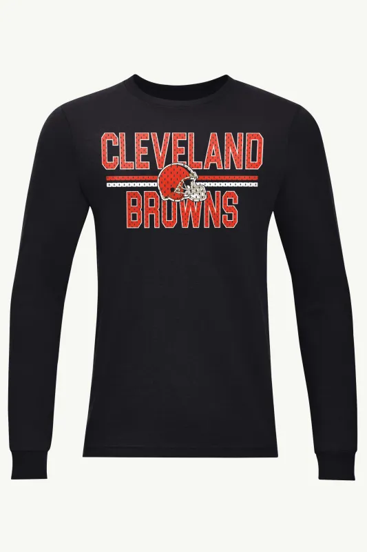 MENS CLEVELAND BROWNS MESH LOOK LONG SLEEVE T SHIRT made by Starter