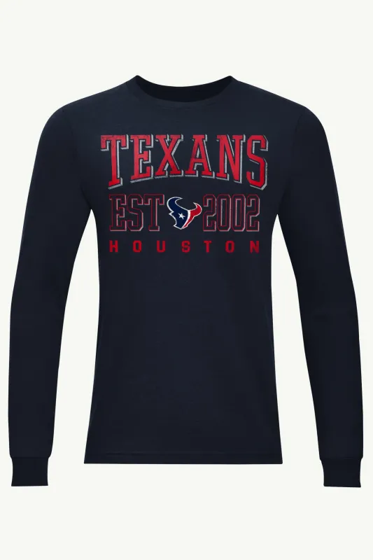 MENS HOUSTON TEXANS RETRO LONG SLEEVE T SHIRT sold by Starter