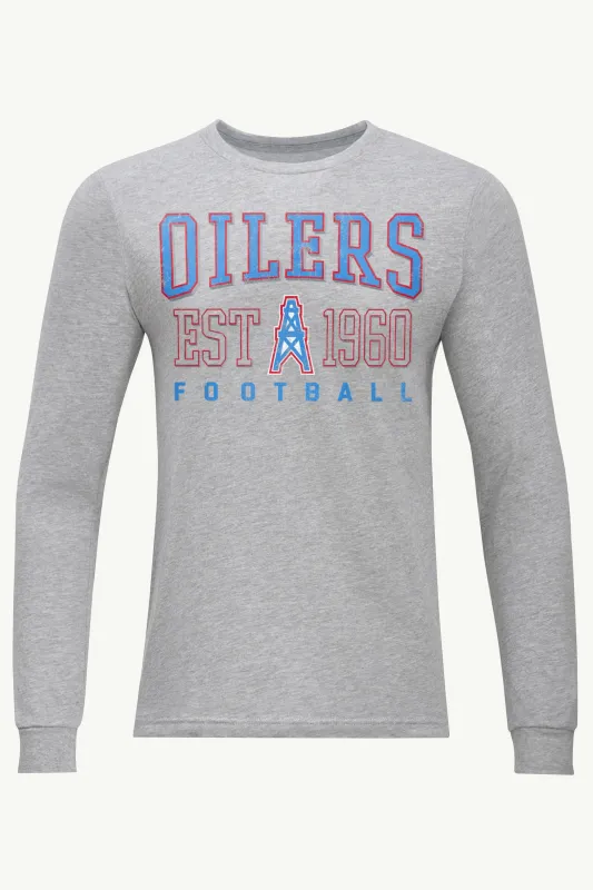 MENS HOUSTON OILERS RETRO LONG SLEEVE T SHIRT sold by Starter