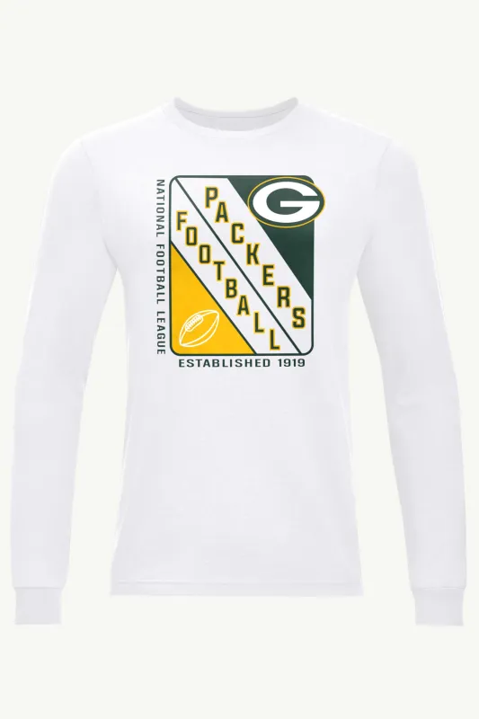 MENS GREEN BAY PACKERS SHIELD LOGO LONG SLEEVE T SHIRT made by Starter