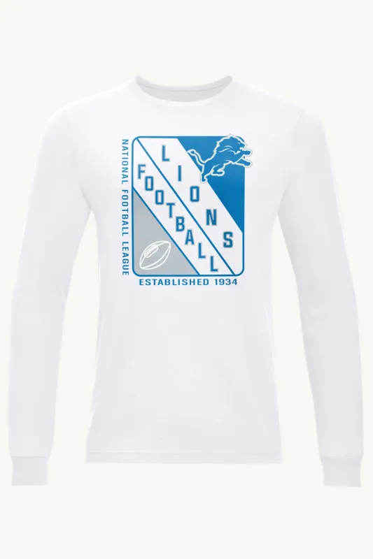 MENS DETROIT LIONS SHIELD LOGO LONG SLEEVE T SHIRT sold by Starter
