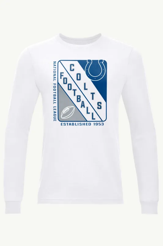 MENS INDIANAPOLIS COLTS SHIELD LOGO LONG SLEEVE T SHIRT sold by Starter