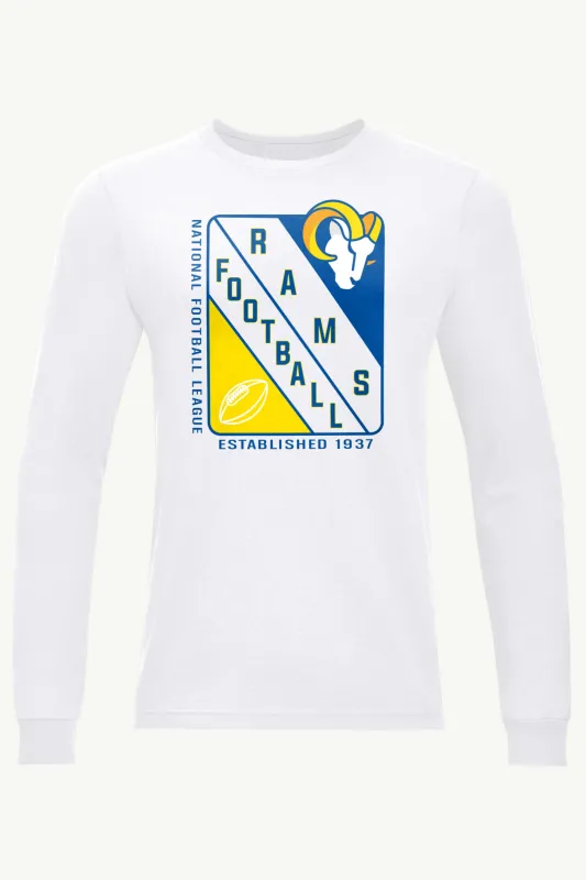 MENS LOS ANGELES RAMS SHIELD LOGO LONG SLEEVE T SHIRT made by Starter