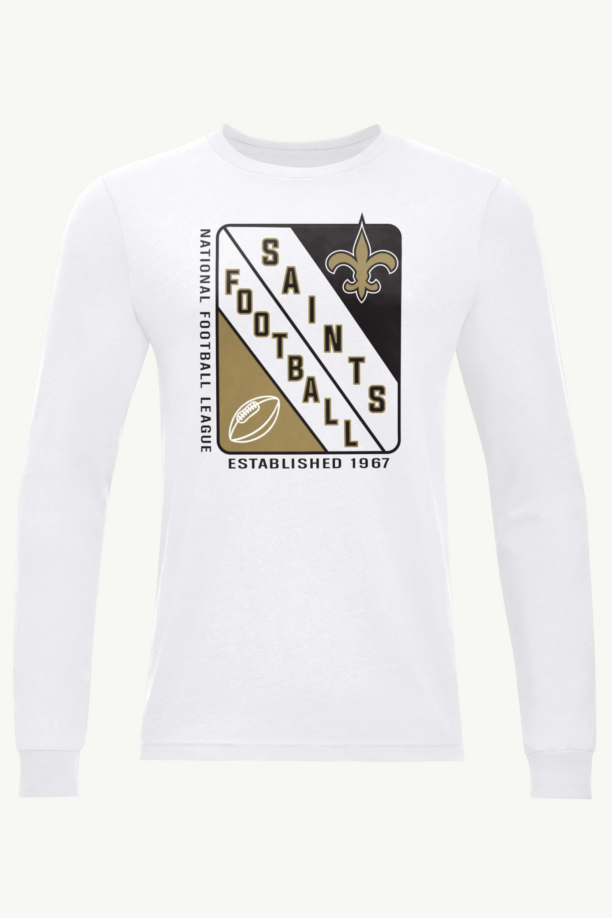 MENS NEW ORLEANS SAINTS SHIELD LOGO LONG SLEEVE T SHIRT sold by Starter