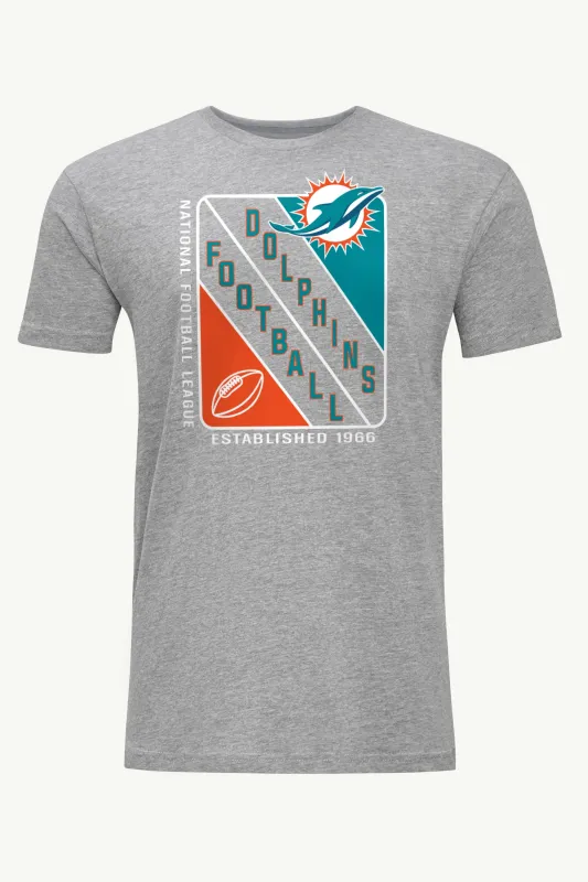 MENS MIAMI DOLPHINS SHIELD LOGO T SHIRT made by Starter